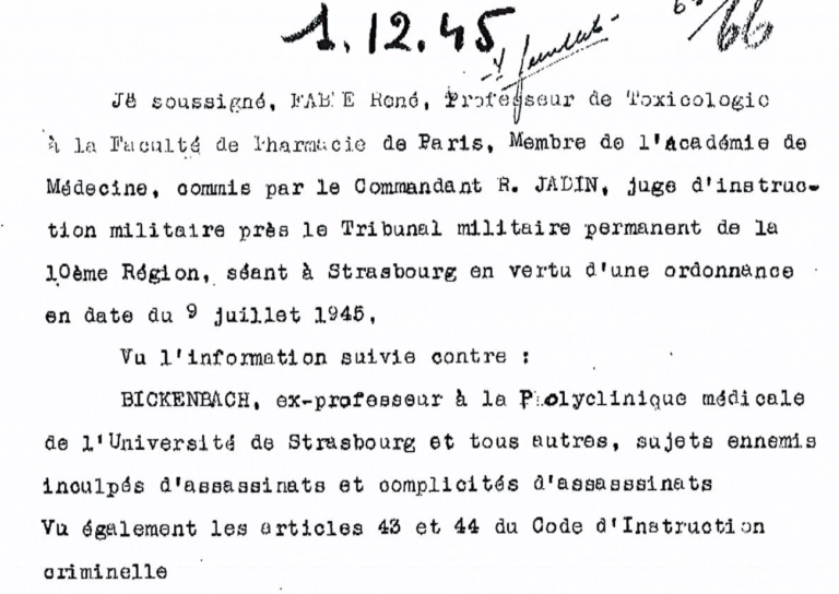 Sur la supposée “chambre à gaz” du Struthof, le rapport d’expertise, aux conclusions négatives, du professeur René Fabre (1er décembre 1945)