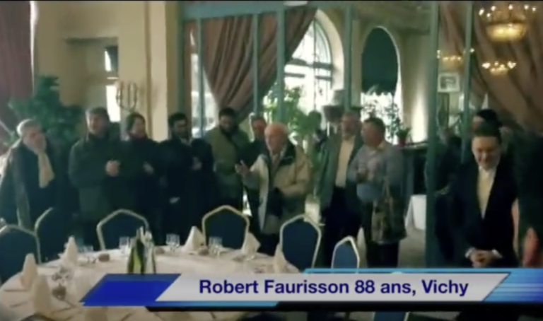 Robert Faurisson fête à Vichy son 88e anniversaire avec plus de 90 invités (vidéo)