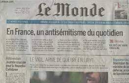 Appel angoissé du journal Le Monde (3 novembre 2017) contre l’antisémitisme et le révisionnisme
