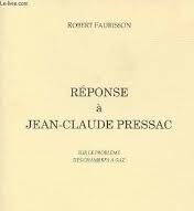 Antwort an Jean-Claude Pressac über das Problem der Gaskammern