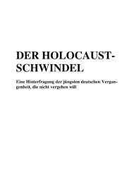 Lettre de Robert Faurisson à Jürgen Graf, pour servir d’introduction à Der Holocaust-Schwindel