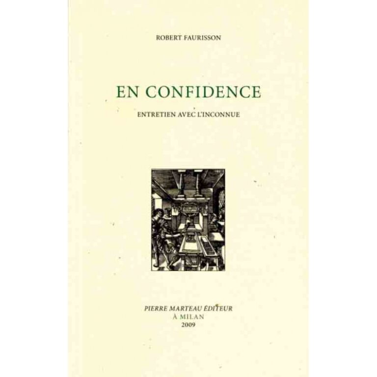 En confidence – Entretien avec L’Inconnue [Maria Poumier]