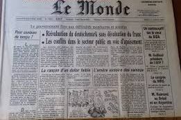 Lettre au journal Le Monde