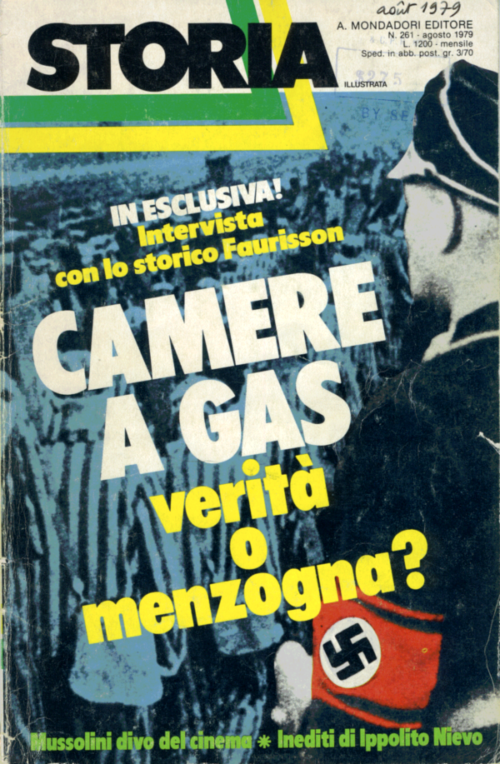 “Chambres à gaz : vérité ou mensonge ?” Interview de Robert Faurisson à Storia Illustrata (Italie), août 1979, n° 261